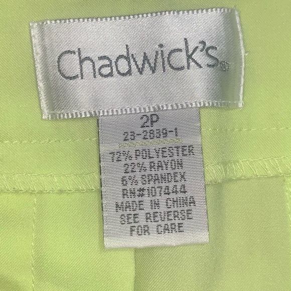 Chadwick’s size 2P pleated yellow lime green skirt - Picture 4 of 5